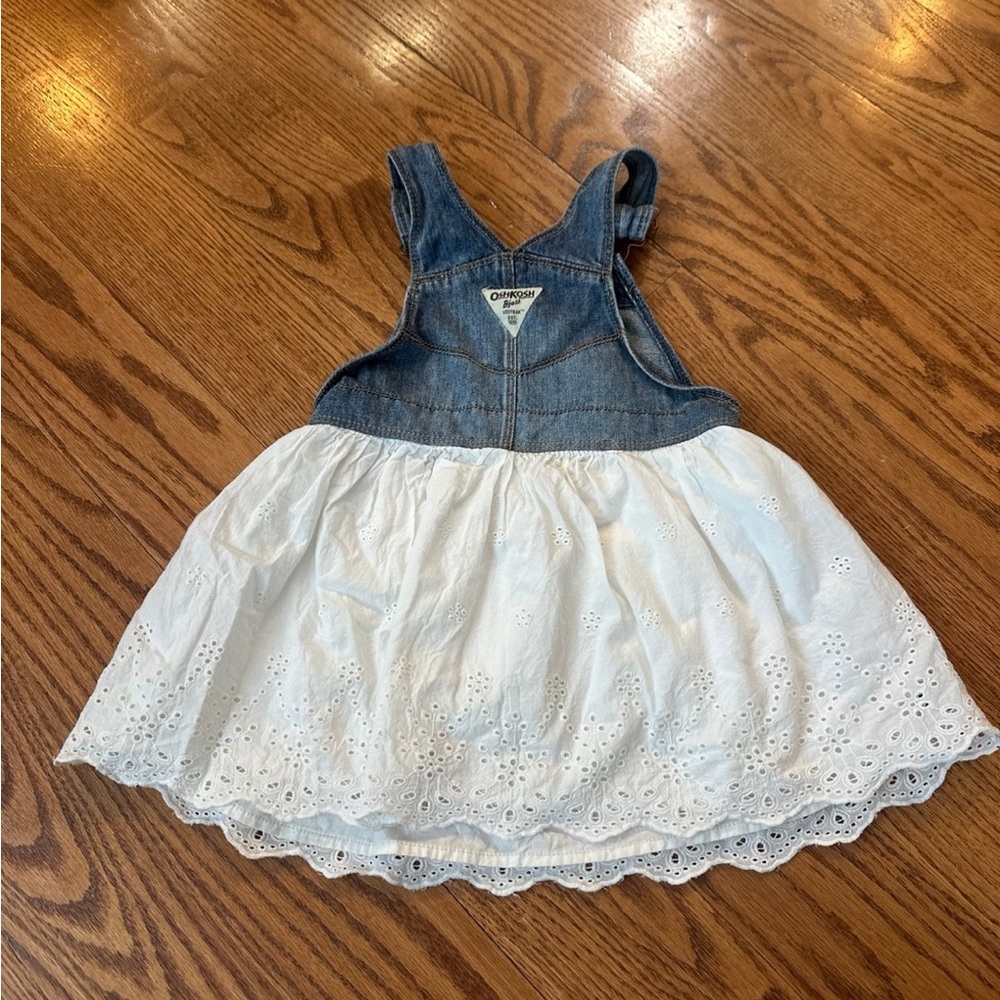OshKosh Denim Overall Dress Girls 18-24 months - Picture 2 of 5